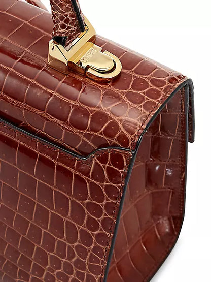 Small Top Handle 2.5 Crocodile Bag